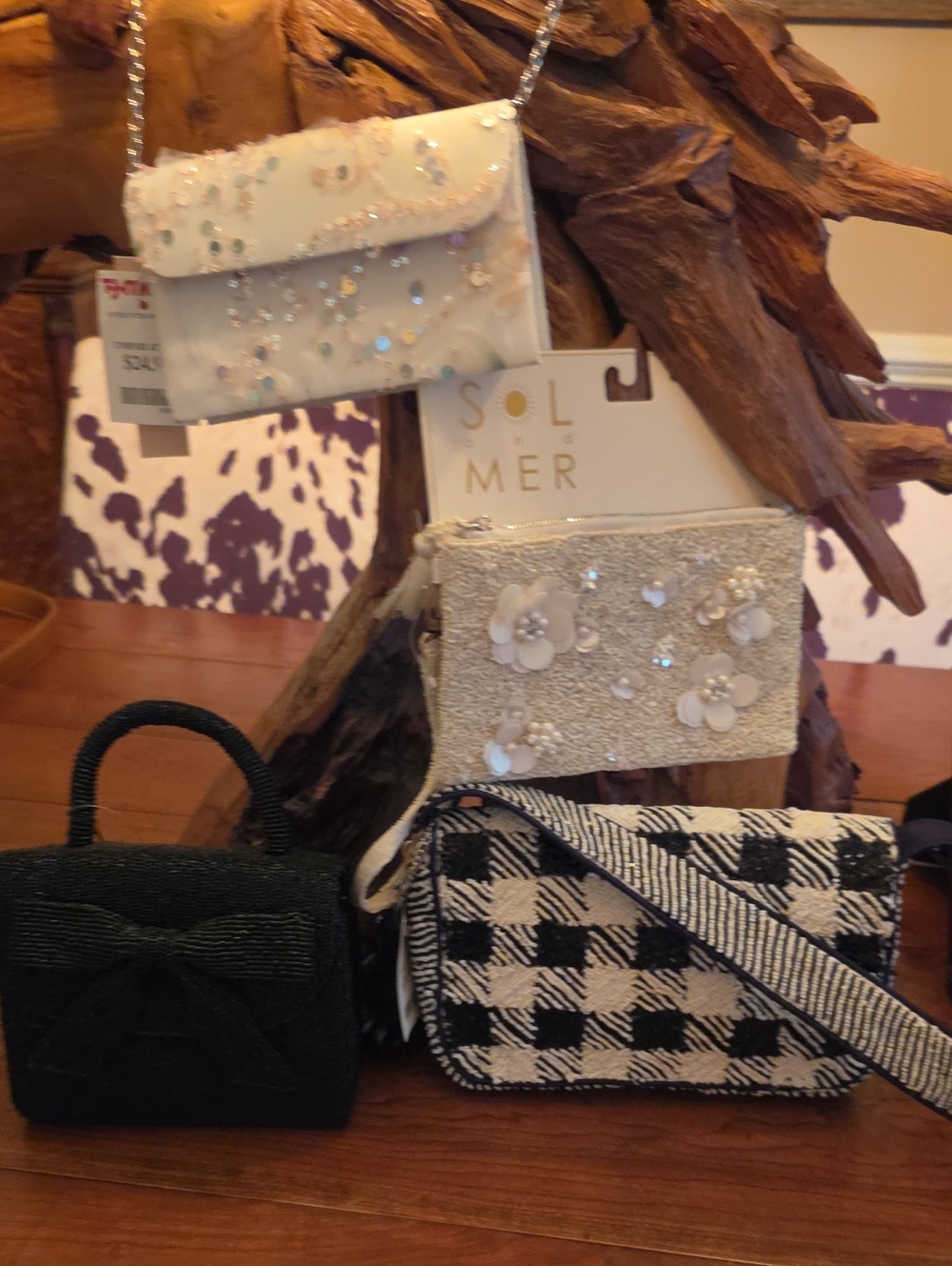 Formal Beaded Crossbody Bags - 4 Bag Lot